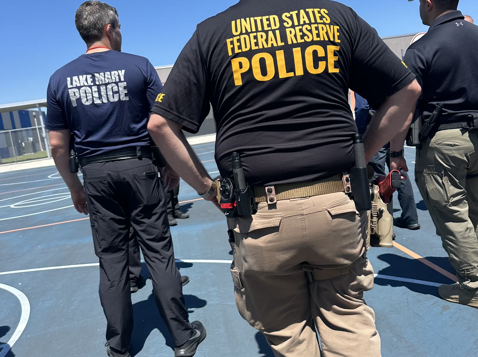 Law enforcement officers at an Alpha One training session